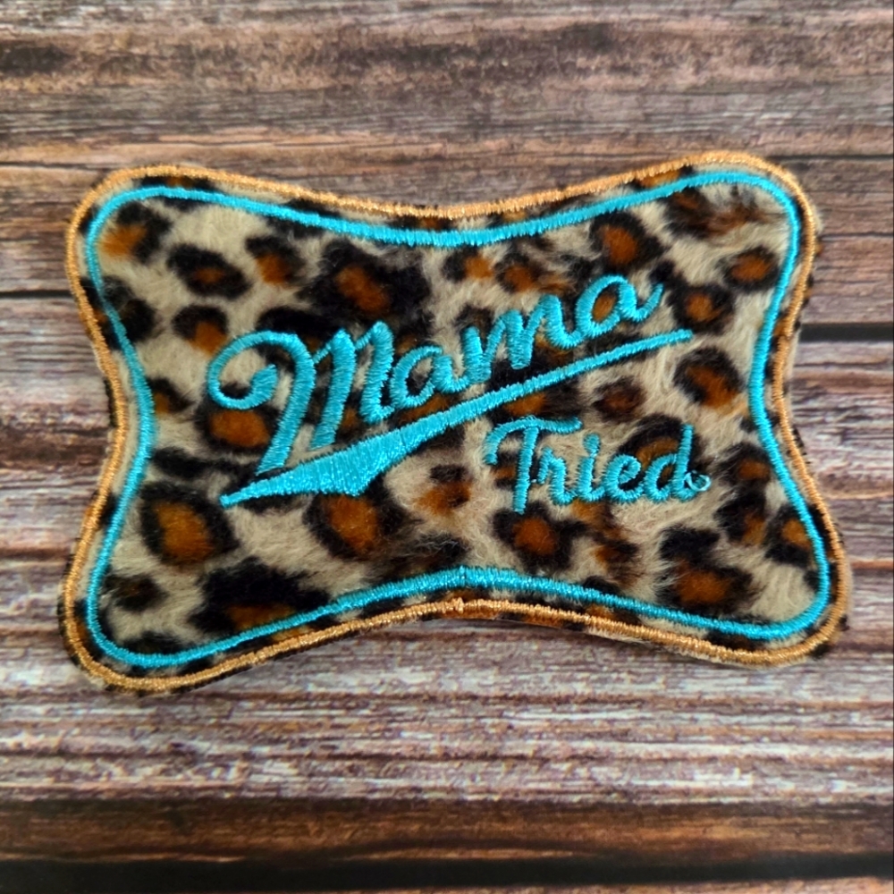Mama Tried Leopard Skin Redneck Country Southern Embroidered Iron On Patch